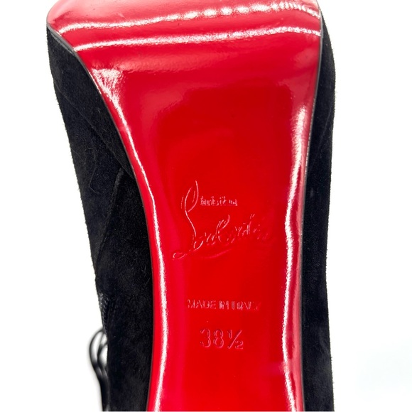 NEW Christian Louboutin Bolcheva 120 Fringe Over The Knee Pointed Toe Boots 38.5 - Picture 8 of 8